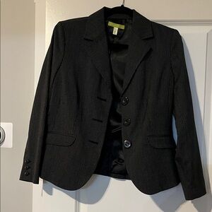Sigrid Olsen Black Pinstripe Jacket